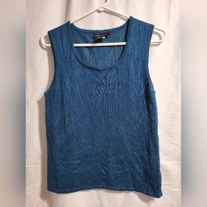 Cable & Gauge Teal Knit Tank Top, Size Large